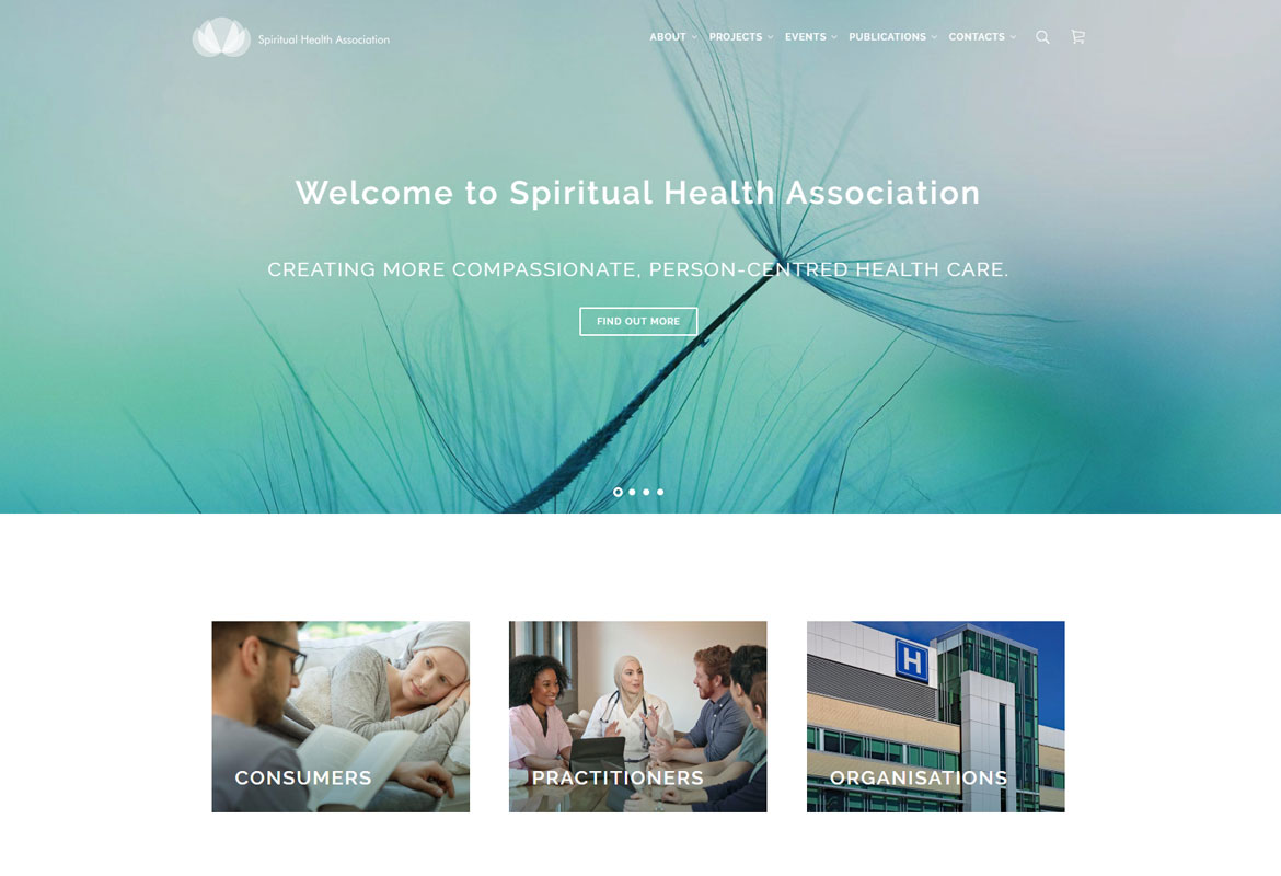 Spiritual Health Association Website Design